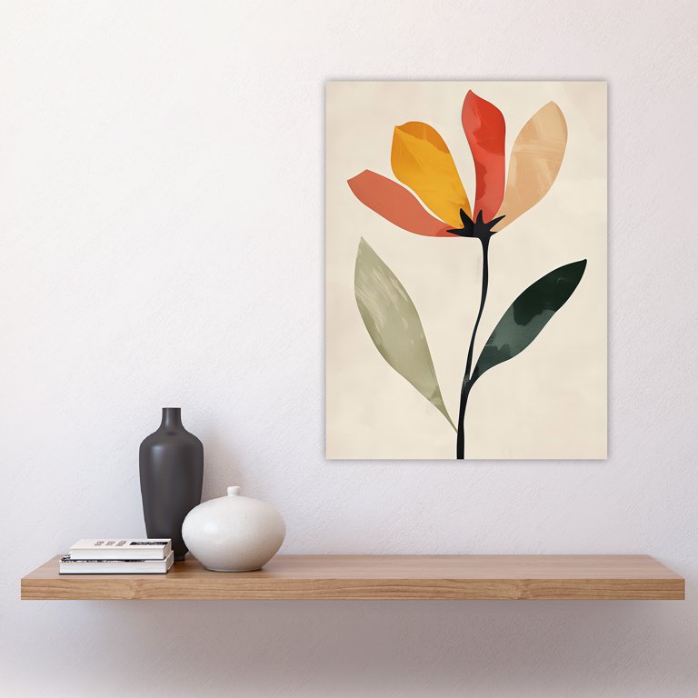 Artery8 Single Flower Simple Abstract Bright Painting For Living