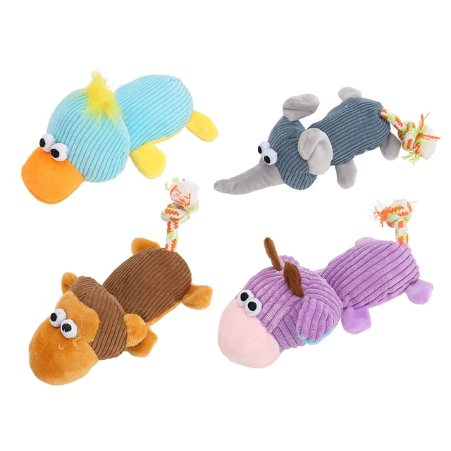 Uds animales chillones juguetes para perros resistentes a las mordeduras dientes rechinar peluche interactivo Animal relleno juguete masticable para perros