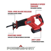 PowerSmart PS76415A 20V Cordless Reciprocating Saw