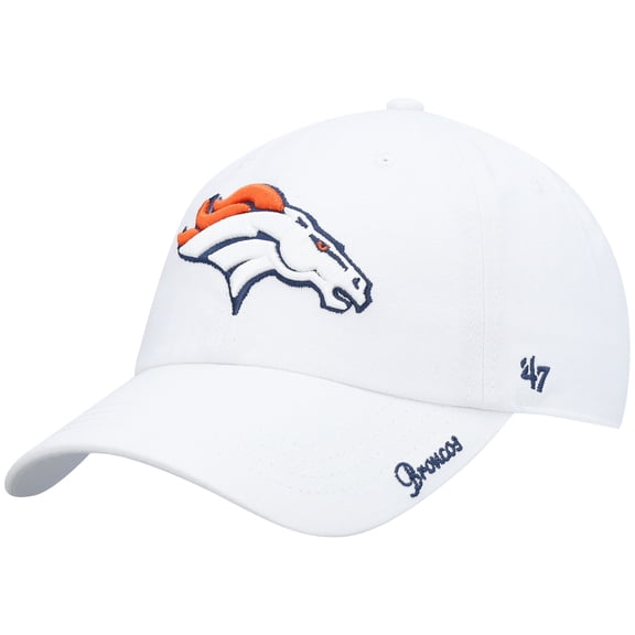 Women's '47 White Denver Broncos Miata Clean Up Logo Adjustable Hat