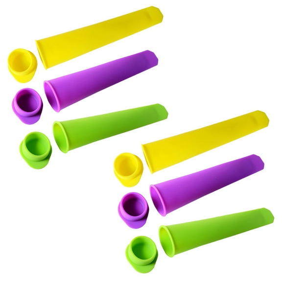 6pcs Handheld Ice Mold Tubes Ice Cream Bar Makers Ice Cream Molds with Cover