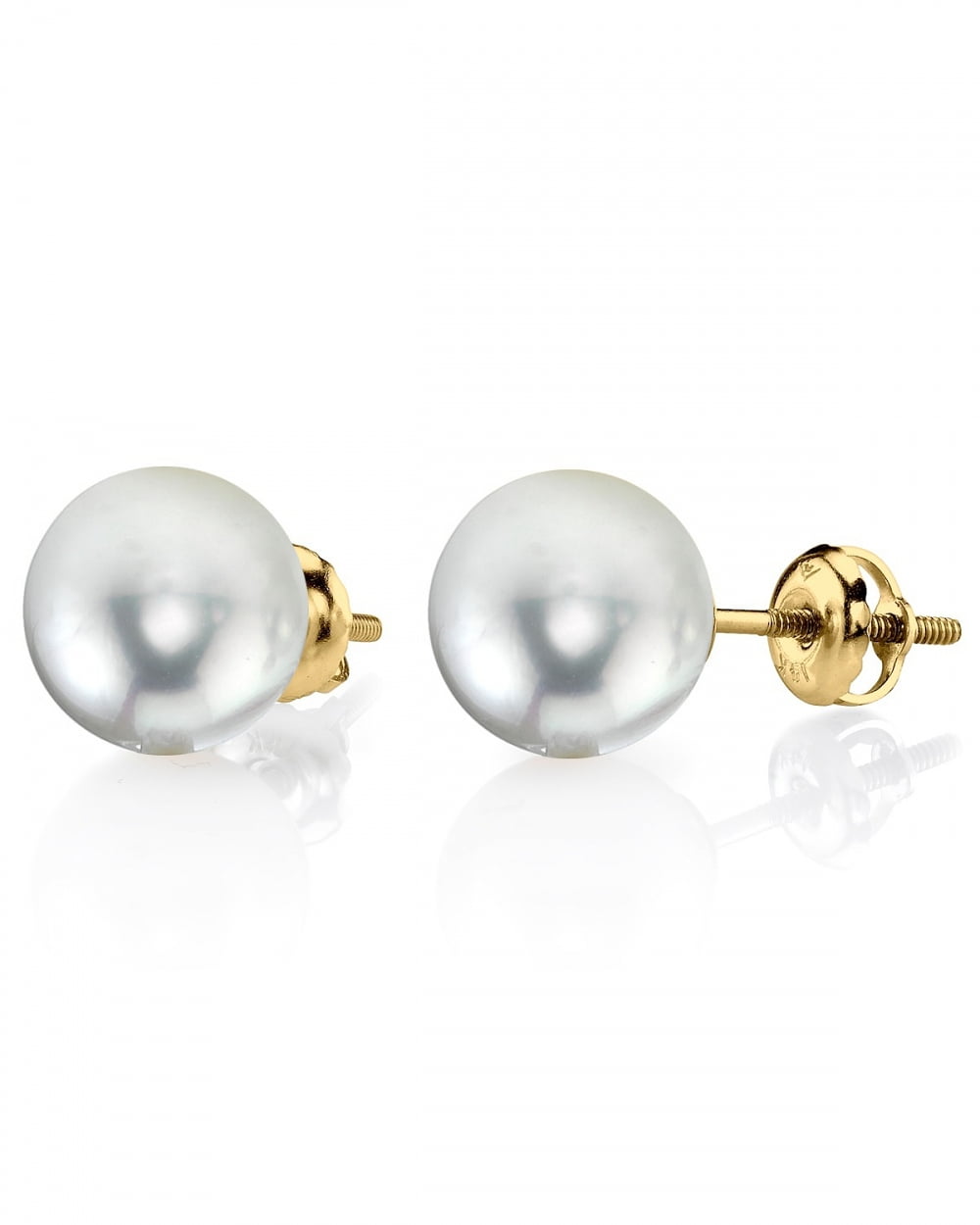 Earrings Cultured Pearls 0 5/16in White Gold 585 Pearl Earrings Studs 585er Gold 