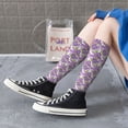thumbnail image 5 of Pofeuu Violets Flowers Print Stockings, Adult Running Hiking Socks for Youth and Adult, 5 of 6
