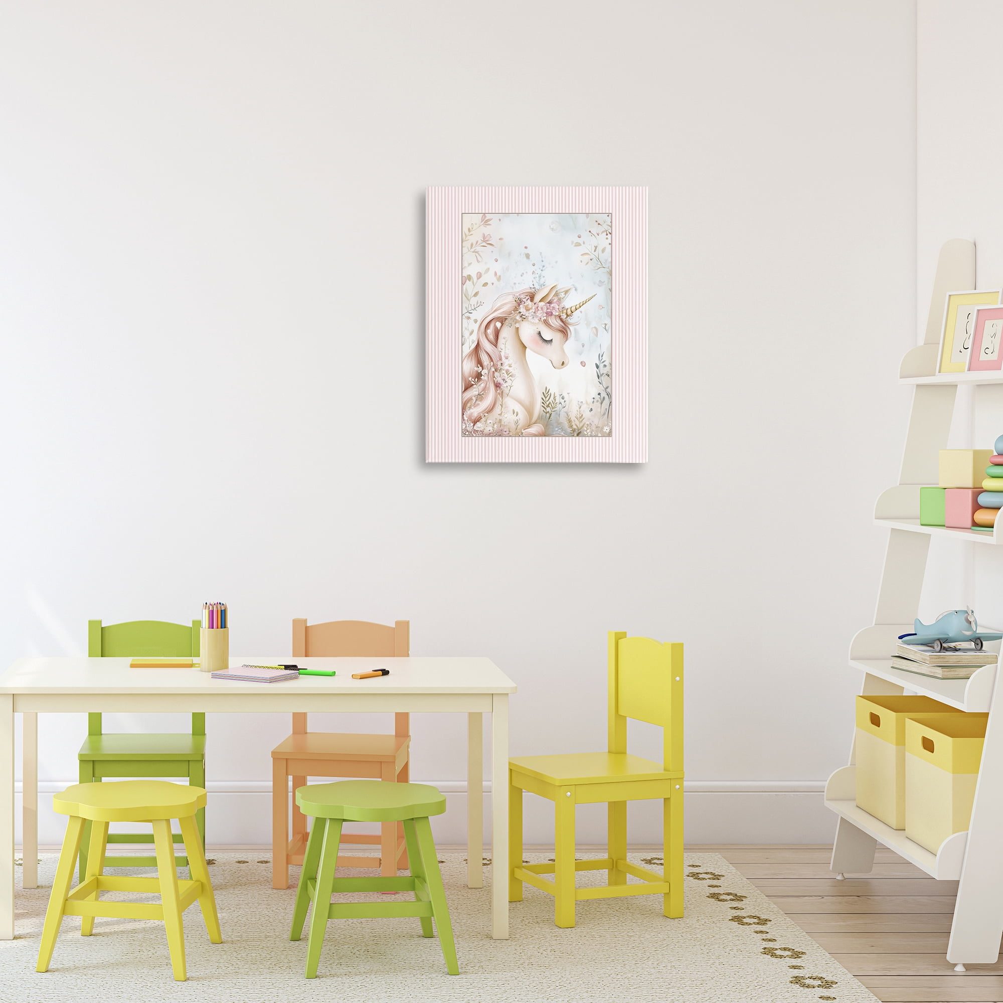 Stupell Industries Enchanted Dreams Unicorn Canvas Wall Art, design by Christine Simpson Art