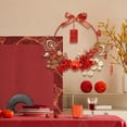 thumbnail image 6 of S SERENABLE 2024 Chinese New Year Wreath, Lunar New Year Wreath, Front Door Wreath, Artificial Flower Wreath for Porch, Garden, Wall Decoration C, 6 of 8