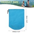 thumbnail image 2 of Uxcell Stuff Sack Waterproof Outdoor Storage Sack Portable Drawstring Dust Flap Bags Lightweight 6 x 13 Inch Blue, 2 of 7