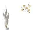 thumbnail image 1 of Figura decorativa,Escultura de plumas para escritorio,oficina,decoración del hogar,Arte de pared de pájaros de madera,Pájaros de madera para decorar la pared,regalos para el hogar,Adorno, 1 of 8