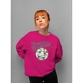 thumbnail image 2 of More Glamour - Starry Sparkle Retro Emoji Graphic Women's Sweatshirt, 2 of 4