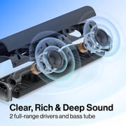 OXS Thunder Lite 2.0-Channel Stereo Sound Bar with Bluetooth, 17.71 in Sound Bar, Black