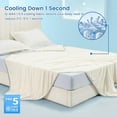 thumbnail image 2 of Double Cooling Blanket for Hot Sleepers Queen Size, Arc-Chill Q-Max>0.5 with Double Cooling, Summer Blanket Absorbs Heat to Keep Cool All Night for Night Sweats (Cannoli Cream, 90''x90''), 2 of 11