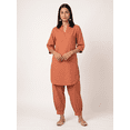 thumbnail image 6 of Phagun Women's Solid Pathani Kurta Set with Gather Ankle Salwar Pants, 6 of 6