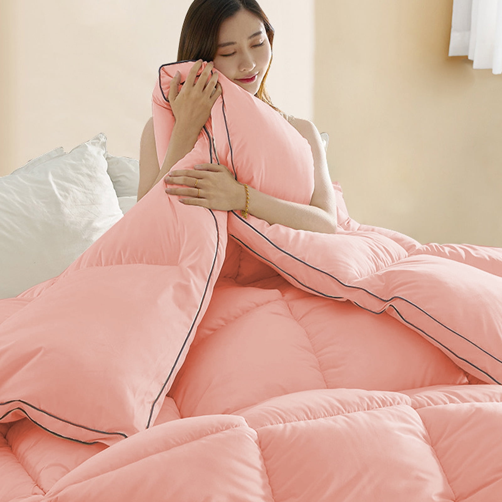 Machine Washable Lightweight Quilt for All-Season Comfort, Cotton-Spandex Blend, Size 200x150cm, Breathable for Air-Conditioned Rooms