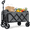 Gray, variant on Upgraded Expandable Dual-Layer Utility Wagon with 5" All-Terrain Wide Wheels, Heavy Duty Collapsible Wagon for Camping, Shopping and Gardening, 220lbs Capacity Foldable Garden Cart,