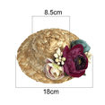 thumbnail image 2 of Sombreros de paja para perros con sombrero floral para mascotas, gorra ajustable Hawaii para jardín, para perros pequeños, cachorros y gatos, 2 of 5