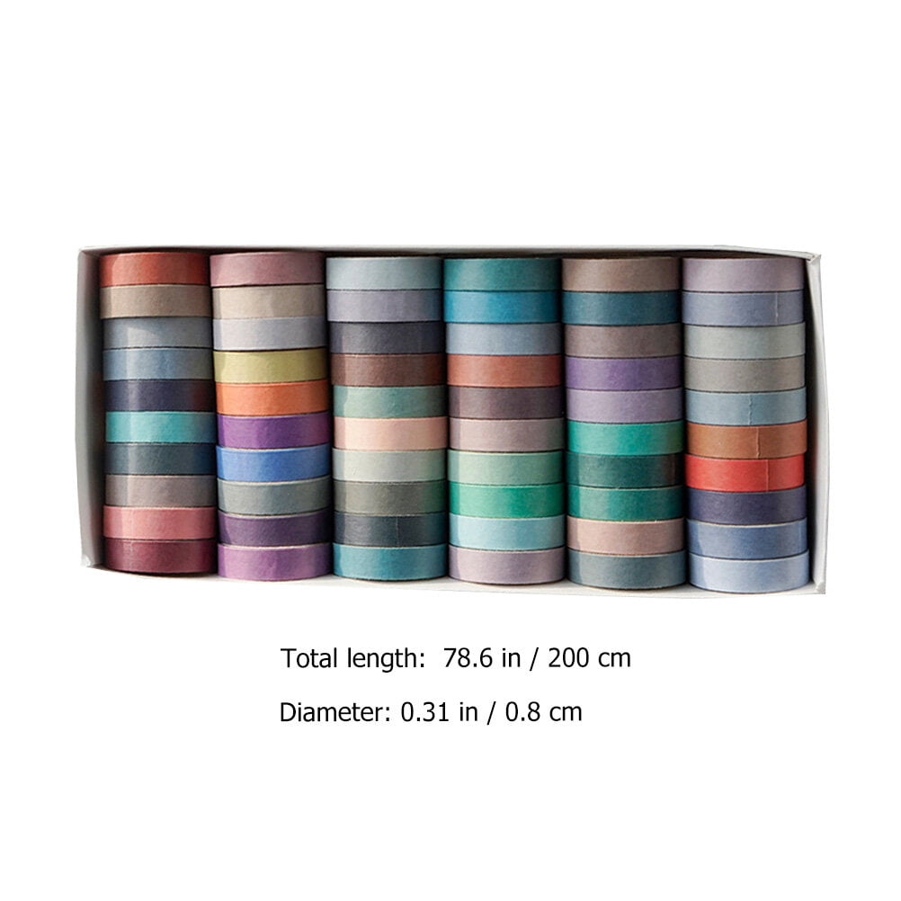 UPOUART 60 Rolls Washi Tape Set for Candy Stores Assorted Color Daily Use