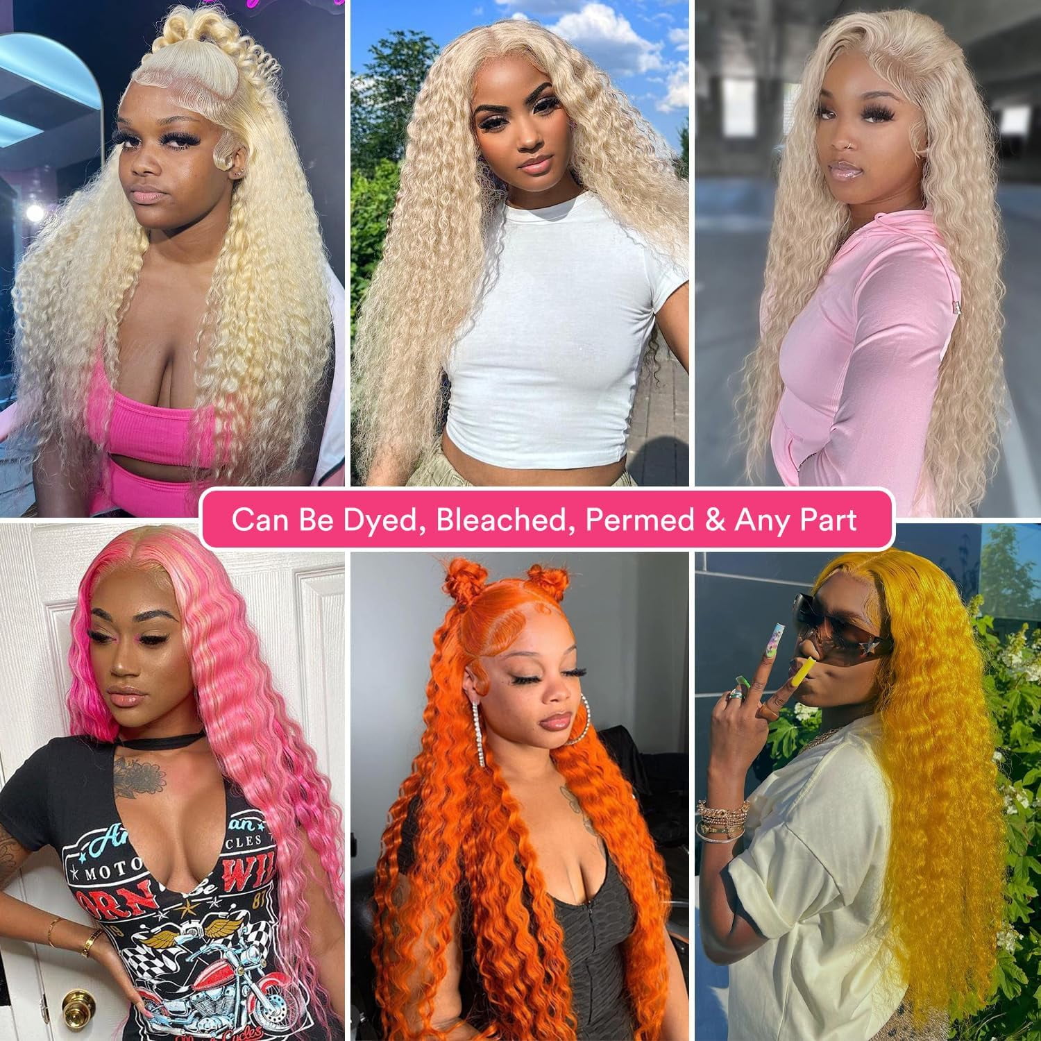 36 inch 613 Deep Wave Wig Human Hair 13x6 Blonde Lace Front Wigs Human Hair Pre Plucked with Baby Hair 180% Density 613 HD Lace Frontal Wig for Women