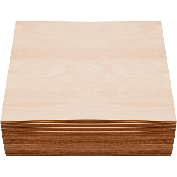 30Pcs Basswood Sheets for Crafts,3mm Square Basswood Sheets Plywood Board Unfinished Wood for DIY Painting Cutting Engraving (11.8 * 11.8in)