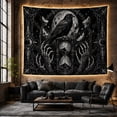 thumbnail image 5 of Raven on Hourglass Under Full Moon, Eerie Gothic Style for Raven Lovers, Dark Fantasy Wall Art, Halloween Gift, Tapestry Wall Hanging for Bedroom, Dorm and Study Room, 5 of 6