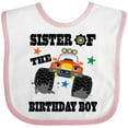 thumbnail image 3 of Inktastic Sister of the Birthday Boy Girls Baby Bib, 3 of 4