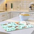 thumbnail image 6 of Yayeee Dish Drying Mat for Kitchen Counter 18"x24" Microfiber Absorbent Pad, Green Otters Pattern, 6 of 7