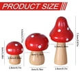thumbnail image 3 of Tanuke Wooden Mushroom Decor Exquisite Craft Home Office Desktop Ornament for Art Lovers, 3Pcs for Bedroom Study Room Coffee Shop (Blue), 3 of 9