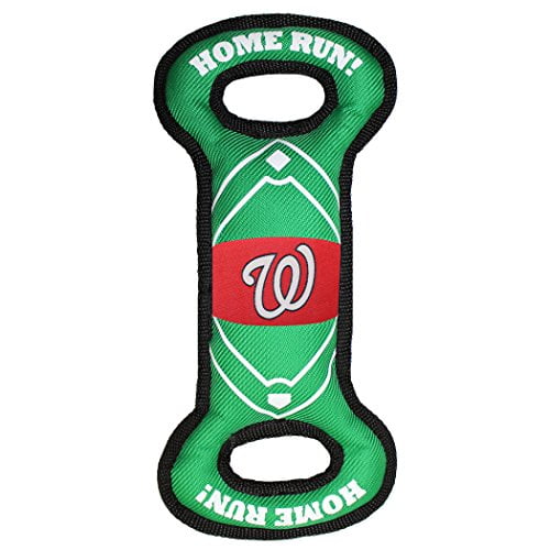 MLB WASHINGTON NATIONALS Baseball Field Dog Toy with Double rim Stitching & Inner SQUEAKER