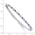 thumbnail image 2 of Auriga Fine Jewelry 14K White Gold Sapphire and Diamond Bangle Size 7 for Women, 2 of 5