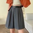 thumbnail image 6 of JIKNTTR High Waisted Shorts Women Dressy Shorts Casual High Waist Wide Leg Shorts Side Pockets Women's Hiking Cargo Shorts, 6 of 9
