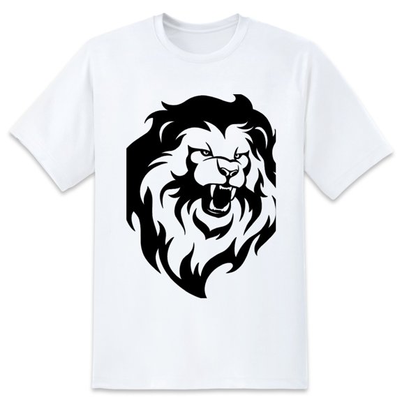Men's Graphic TeeLion Letter Print T-Shirts Round Neck Short Sleeves Sizes XS-5XL Summer Daily Casual Tops