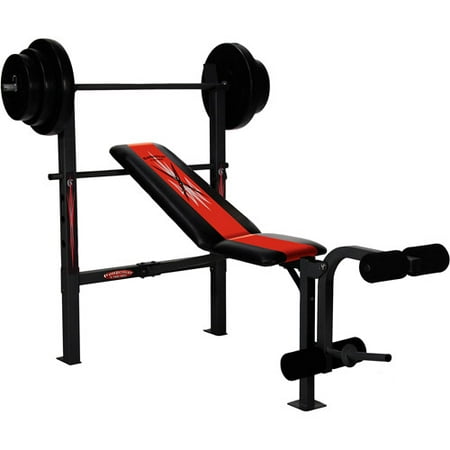 Competitor Weight Bench With 100 Pound Weight Set