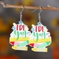 thumbnail image 2 of BNNG Teacher Earrings for Women Teacher’s Day Acrylic Earrings Double Side Design Rainbow Pencil Book Graduation Earrings, Teacher Appreciation Gifts for Preschool/Kindergarten Educators(1 pair), 2 of 4
