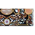 thumbnail image 4 of Handmade Black Marble Dining Table Top with Semi-Precious Stone Inlay Work Pietra Dura Art Decor Elegant Luxury Handcrafted Tabletop-36x60 Inch, 4 of 5