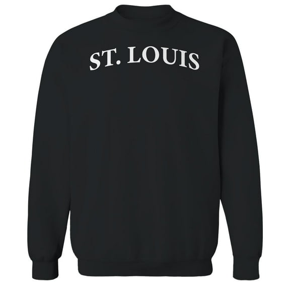 St Louis Humor Graphic Black Men's Crewneck Sweatshirt