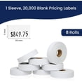 thumbnail image 3 of Freezer Adhesives Labels for Monarch 1131 White - 20,000 labels w/ 8 Rolls Value Pack, 1 Sleeve - Made in USA, 3 of 7