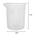 thumbnail image 4 of Plastic Beaker, 2000ml - Polypropylene Plastic - Raised Graduations, Tapered Spout - Euro Design - Eisco Labs, 4 of 4