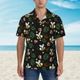 thumbnail image 4 of Goofa Bees Hawaiian Shirt for Men, Unisex Summer Beach Casual Short Sleeve Button Down Shirts,Aloha Tropical Floral print shirt-3X-Large, 4 of 9