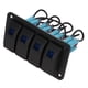 thumbnail image 3 of Panel de interruptores basculantes de 4 posiciones con múltiples protecciones, retroiluminación LED azul, IP65, resistente al agua para 12-Vehículos de 24 V Embarcaciones SUV Camiones, 3 of 14