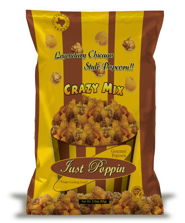 Just Poppin Gourmet Caramel & Cheese Popcorn Blended