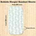 thumbnail image 2 of 3 Pack Bedside Sleeper Bassinet Fitted Sheets, Organic Cotton, 33x20x4 Inches, Compatible with Pads Size Between 17-21 in Width, 29-33 in Length, and 1.5-4 in Thick, 2 of 5