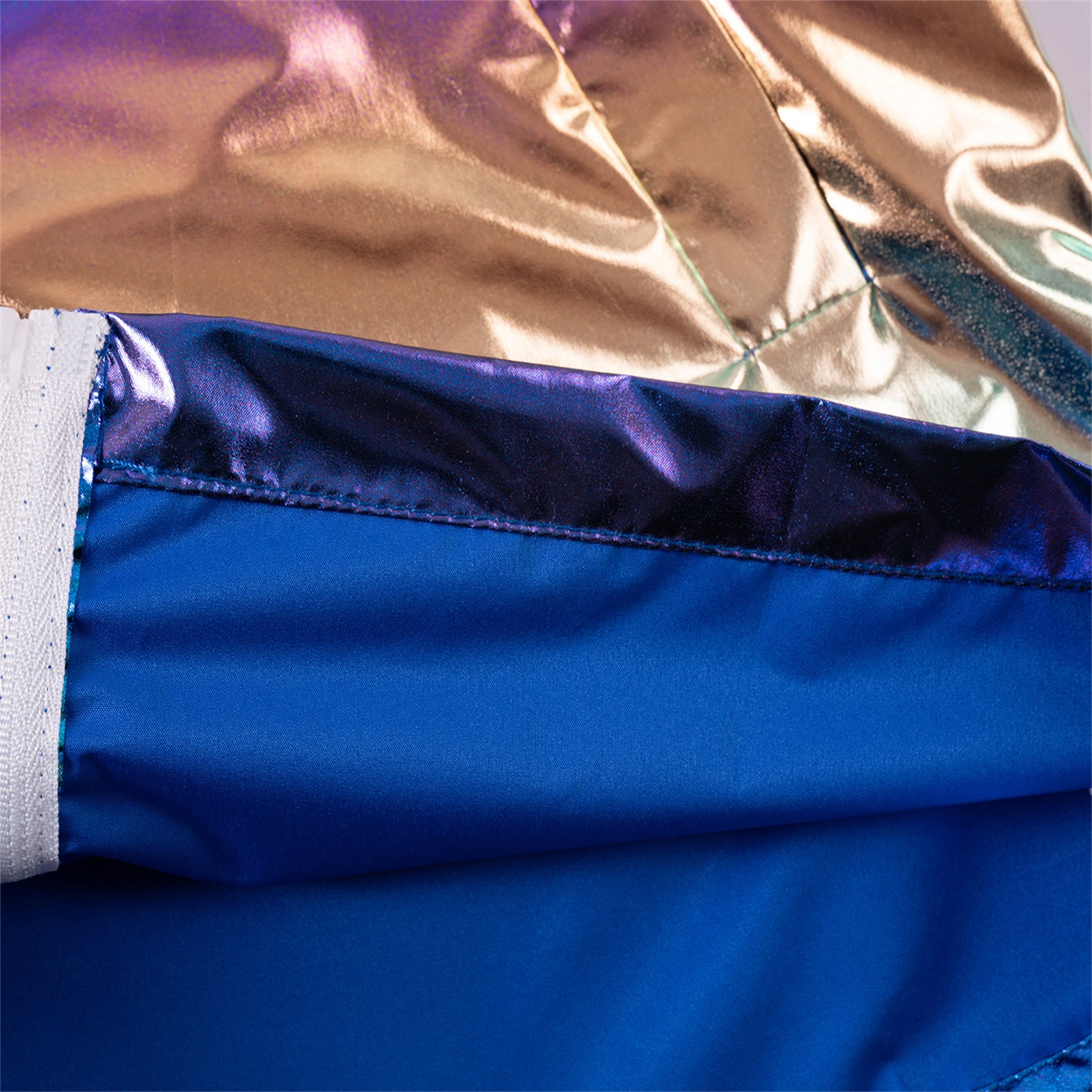 Abomasnow Toddler Boy Girl's Metallic Jacket Lightweight Zip Up Holographic Shiny Bomber Jackets with Hooded 1-7 Years