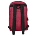 thumbnail image 6 of Deluxe See Through Mesh Multipocket Bungee Cord Backpack for School, Work, Sports, Gym, Travel, Recreation & Commuting in Red, 6 of 6