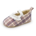 thumbnail image 2 of Yoyauz Baby Girl Mary Jane Shoes Anti Slip Rubber Sole Ballet Slippers Princess Dress Wedding Shoes Newborn Kids Shoes Toddler Shoes（0-12 Month）, 2 of 8