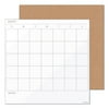 1PACK U BRANDS Tile Board Value Pack with Undated One Month Calendar, 14 x 14, White/Natural, 2/Set