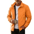 thumbnail image 2 of Men's Jackets Cameland Men's Solid Color Long-sleeved Stand-up Collar Workwear Waterproof Windbreaker Jacket Orange L, 2 of 9