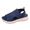 thumbnail image 1 of Trendy Women's Summer Sandals Open Toe Breathable Mesh Flat Sole Comfortable Casual Wear For Daily Outings And Beach, 1 of 8