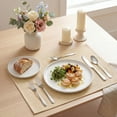 thumbnail image 4 of Sm:)e Light Brown Placemats 12 x 18 Inch Set of 4, Seasonal Washable Kitchen Dining Table Decoration for Home Party,240g（0.53lb）, 4 of 7