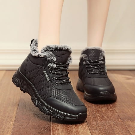 

MIASHUI Keep Sport Toe Lace Up Snow Winter Flat Fashion Non Slip Women Shoes Round Warm Boots Women s Boots Women Sneakers Shoes Wedges Women Shoes Casual