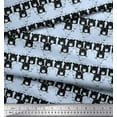 thumbnail image 3 of Soimoi Blue Poly Georgette Fabric Teddy Bear Face Print Sewing Fabric Yard 42 Inch Wide, 3 of 3