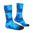thumbnail image 3 of Uemuo Blue Shell Pattern Women's Crew Socks, Soft Durable Breathable Moisture-Wicking with Odor Control Cotton socks, 3 of 9