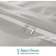 thumbnail image 4 of 800 TC 100% Egyptian Cotton Duvet Cover Zipper Closur Ultra Soft Durable and Fade Resistant Color Silver Grey Solid size Full, 4 of 6